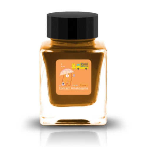 The Three-Year Anniversary Contact Collection features rich, vibrant colors with a smooth writing experience and fascinating characteristics such as shimmer and scent. The “Super” inks contain iridescent shimmer particles that shift color with the light, while the scented inks add a sensory twist to your writing. Please note that scented inks may feather when a large amount is applied—using fountain pen–friendly paper is recommended for the best results.