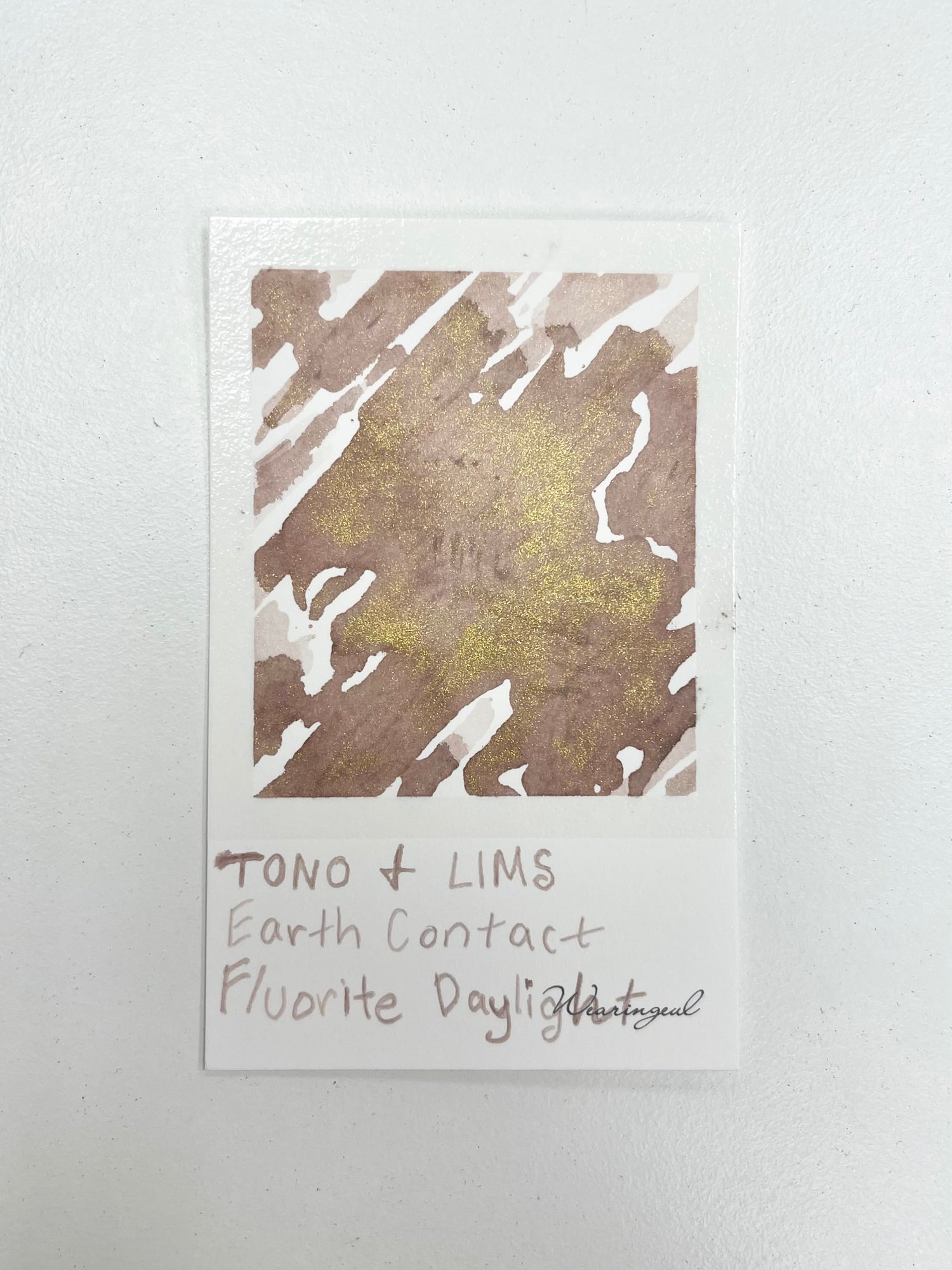 Ink swatch of TONO and LIMS Earth Contact Fluorite Daylight