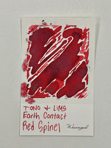 Ink swatch of TONO and LIMS Earth Contact Red Spinel
