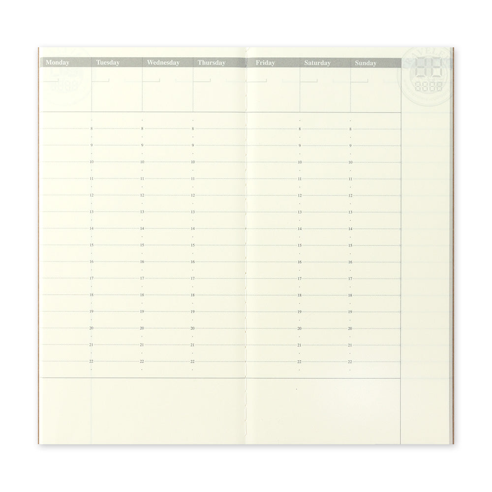 TRAVELER'S notebook 018 Free Diary Weekly Vertical Notebook (Regular Size)