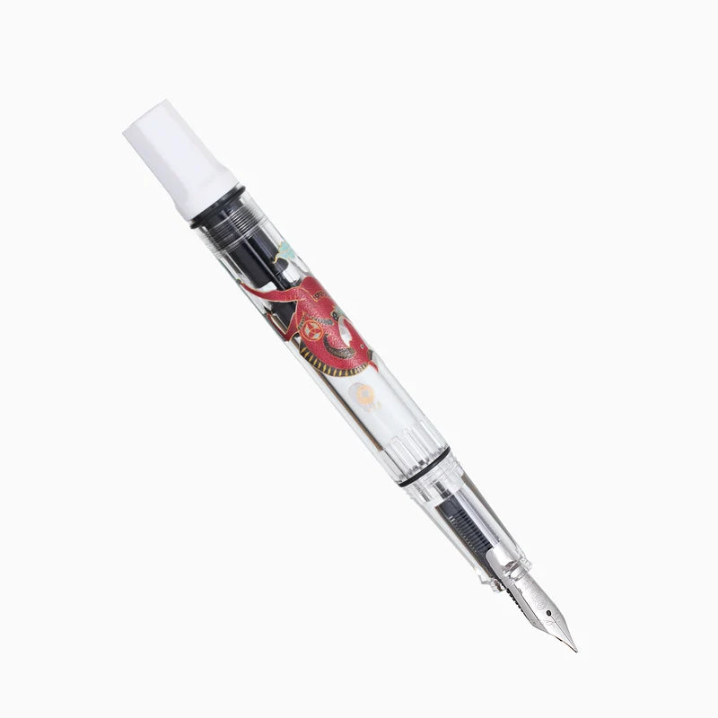 The TWSBI ECO Horse Year Fountain Pen combines warm comforting colors, with an intricate design to celebrate The Year of the Horse, and TWSBI’s reliable writing performance. Its piston-filling system and smooth stainless steel nib deliver a consistent, enjoyable writing experience for journaling, note‑taking, and everyday use.