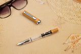 TWSBI ECO Bahama Yellow Fountain Pen

Comes in EF, F, M, B, Stub1.1&nbsp;nib choices
Colors: Yellow/Clear

Pen cap is able to post onto the back of the pen

Piston Filler Fountain pen.
Simply unscrew the end cap, dip into ink, screw back the end cap, and your done! Ready to write!!