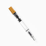 Close‑up of TWSBI ECO Bahama Yellow fountain pen nib in EF/F/M/B/Stub 1.1 options.