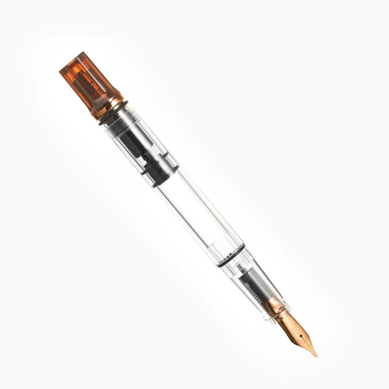 Comes in&nbsp;EF, F, M, B, Stub1.1 nib choices

Colors: Creme/Clear/RoseGold&nbsp;

Pen cap is&nbsp;able to post&nbsp;onto the back of the pen

Piston Filler Fountain pen.
Simply unscrew the end cap, dip into ink, screw back the end cap, and you're done! Ready to write!!

Pen cap has an inner cap to ensure a perfect seal when stored away.&nbsp;
Made for the beginner who just wants to try out fountain pens, all the way to the experts. A good everyday worker.

Please note: Ink is NOT included

A quick no brai