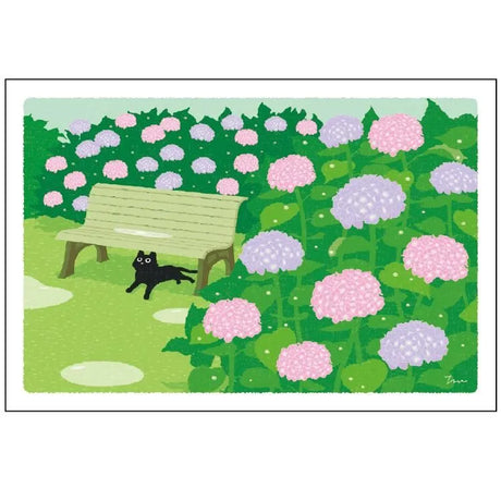 This postcard features the cat "Tabineko" that travels through the scenery of Japan's four seasons. Travel through summer with this postcard!

4in x 5.8in