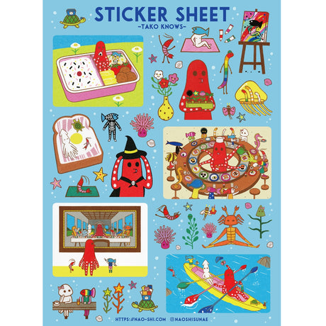 Naoshi - Tako Knows Sticker Sheet