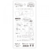 This sticker has a translucent and matte texture that blends in with the notebook.
It can be separated with perforations and carried as much as necessary.
The design features animals such as rabbits, sheep, and bears chatting about their plans and notes.


1 Sheet included
165× 90mm
Transparent seal