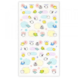 This sticker has a translucent and matte texture that blends in with the notebook.
It can be separated with perforations and carried as much as necessary.
The design is of birds chatting about their plans and notes.

1 Sheet included
165× 90mm
Transparent seal