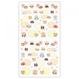 This sticker has a translucent and matte texture that blends in with the notebook.
It can be separated with perforations and carried as much as necessary.
The design is of dogs chatting about their appointments and notes.


1 Sheet included
165× 90mm
Transparent seal