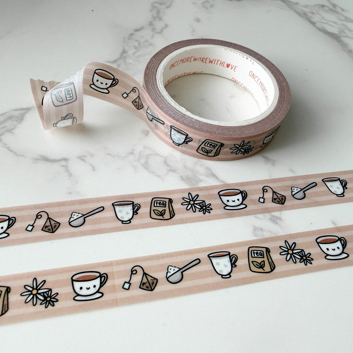 Once More With Love Washi Tape - Tea Doodles
