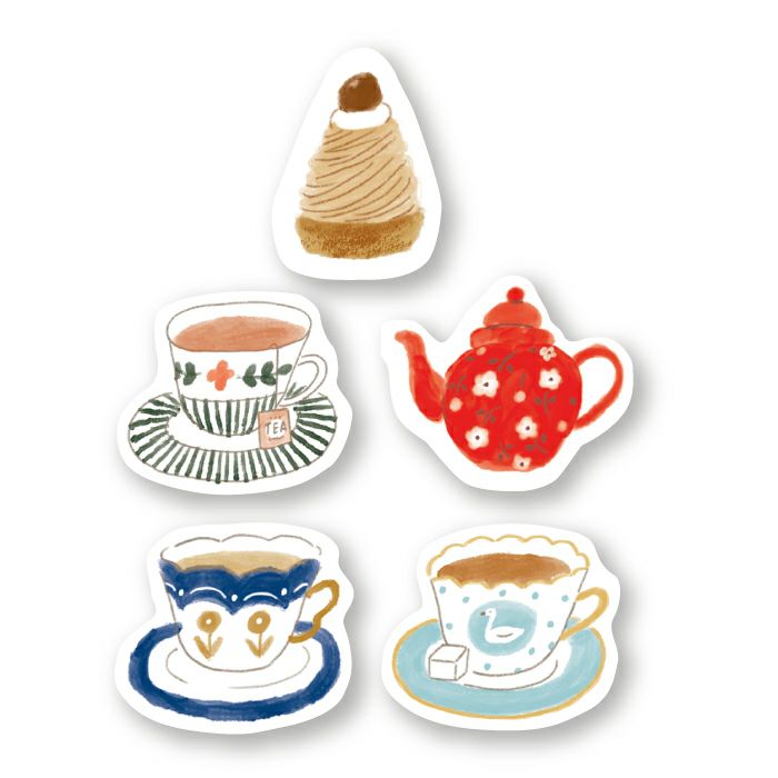 Pegatina de hojuelas de té