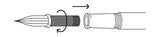 new special replacement nib so that customers who purchase the "Guitar Glass Pen with Aurora Cap" can use the product for a longer time!
If the nib is worn or damaged, you can use it without replacing the glass pen itself, but only replacing the nib.

Handmade hard glass nib
Nib connector: ABS plastic
This product is a replacement nib exclusively for "Guitar Glass Pen with Aurora Cap".