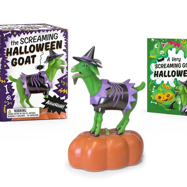 The Halloween version of the hugely popular screaming goat is a terrifyingly perfect companion for spooky season to scare friends and trick-or-treaters alike. Bring a little spooky humor to your home, office, dorm room, and Halloween parties with this hysterical yelling goat.