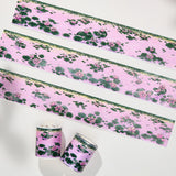 Immerse yourself in the serenity of dusk with the Lotus Silhouette Washi/PET Tape. This tape captures the quietest moment on the pond, right as the sun dips below the horizon. The design features elegant lotuses floating on calm water, their usual bright colors softened into a deep, romantic pink by the fading sunset light. These aren't just flowers; they are reflections of the sky, "blushing" in the twilight.