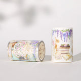 Celebrate the season of new beginnings with a design that marries architecture and nature. Our Spring Café Wide Tape is a watercolor love letter to the season, featuring quaint cafe facades almost hidden behind explosions of pastel bouquets and greenery.