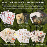 Immerse yourself in an artistic realm where nature and enchantment intertwine with this luxuriously thick collage book! Featuring curated artworks from 22 master artists across 200+ pages of diverse premium papers, we invite you on a captivating journey themed "The Botanical Muse" – unlocking infinite possibilities for art, journaling, and timeless creative delight!


We've divided this collage book into five captivating sections:
 * The Ethereal Gate 
 * The Flora's Tapestry 
 * Beneath the Boughs 
 * The 