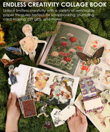 Immerse yourself in an artistic realm where nature and enchantment intertwine with this luxuriously thick collage book! Featuring curated artworks from 22 master artists across 200+ pages of diverse premium papers, we invite you on a captivating journey themed "The Botanical Muse" – unlocking infinite possibilities for art, journaling, and timeless creative delight!


We've divided this collage book into five captivating sections:
 * The Ethereal Gate 
 * The Flora's Tapestry 
 * Beneath the Boughs 
 * The 