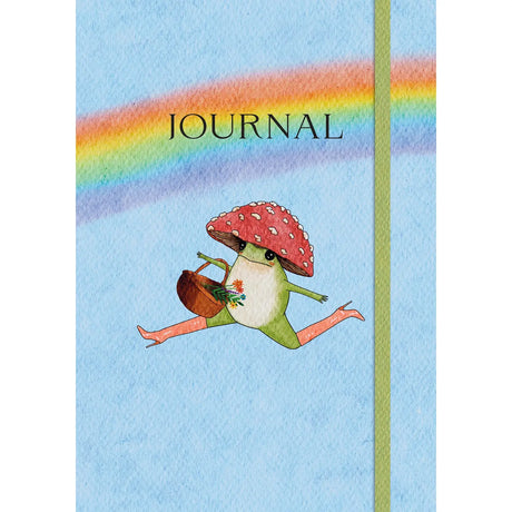 The Little Frog Journal

Fill your heart with love and your pages with notes with this beautiful Little Frog journal.

Whether you have plans to make, thoughts to journal, or daily affirmations to write, catalogue them all with this uplifting notebook featuring the Little Frog.

The Little Frog: This adorable amphibian is a champion of self-care and kindness, making this notebook the perfect thoughtful gift to yourself and others.
Stylish and durable design: Features an elastic closure, rounded corners and 