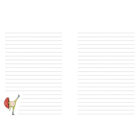 The Little Frog Journal

Fill your heart with love and your pages with notes with this beautiful Little Frog journal.

Whether you have plans to make, thoughts to journal, or daily affirmations to write, catalogue them all with this uplifting notebook featuring the Little Frog.

The Little Frog: This adorable amphibian is a champion of self-care and kindness, making this notebook the perfect thoughtful gift to yourself and others.
Stylish and durable design: Features an elastic closure, rounded corners and 