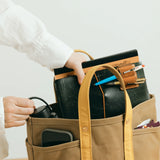 The SUPERIOR LABOR Mini Tote Bag

A simple, timeless canvas bag designed for everyday life.

Its compact size is just right for daily essentials, while the four outer pockets keep your glasses, keys, favorite pens, or notebook neatly organized.

They make it easy to stay tidy and add a touch of extra storage without changing the clean look of the bag.

Size: W37×H23.5×D12.5cm
Canvas Products
Painted areas may be affected by friction or water, which can cause color transfer. Please handle with care.