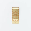 A Handcrafted Classic: The Solid Brass Money Clip

Meticulously handcrafted one by one, this classic money clip is built from premium solid brass. While perfect for securing your bills with timeless elegance, it also serves as a versatile companion for your planner, beautifully holding documents and keeping your notes organized.

As you use it, the brass will develop a natural patina over time—enjoy the changing character that comes with age.

Color: The color you see on your screen may differ from the actu