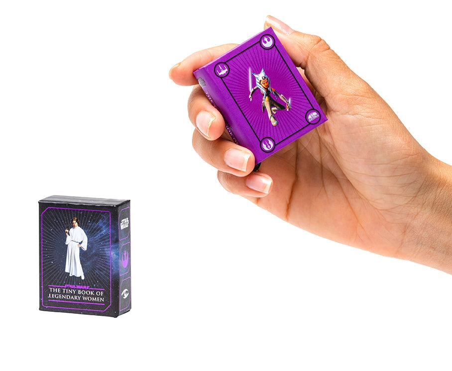 Hold thrilling adventures in the palm of your hand, with this pocket-sized tribute to incredible Star Wars women! The perfect gift for any Star Wars fan, this tiny book is a fun homage to the indelible women of the Star Wars galaxy.

BELOVED MOMENTS IN THE PALM OF YOUR HAND: With its 1.34” x 1.73” size, this tiny book packs a galaxy’s worth of adventure into a pocket-sized format.

ALL OF YOUR FAVORITE CHARACTERS: Star Wars: The Tiny Book of Legendary Women features art and quotes from Leia Organa, Rey Skyw