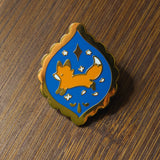 The pin size is roughly 1.5" inch

The pins have butterfly clutches to make them extra secure. You pin them to your jacket, fabric bag, or hat. The pins will be mailed in a padded envelope for additional protection.

Please consider monitor calibrations are all different. The color you see might slightly differ from the photo.