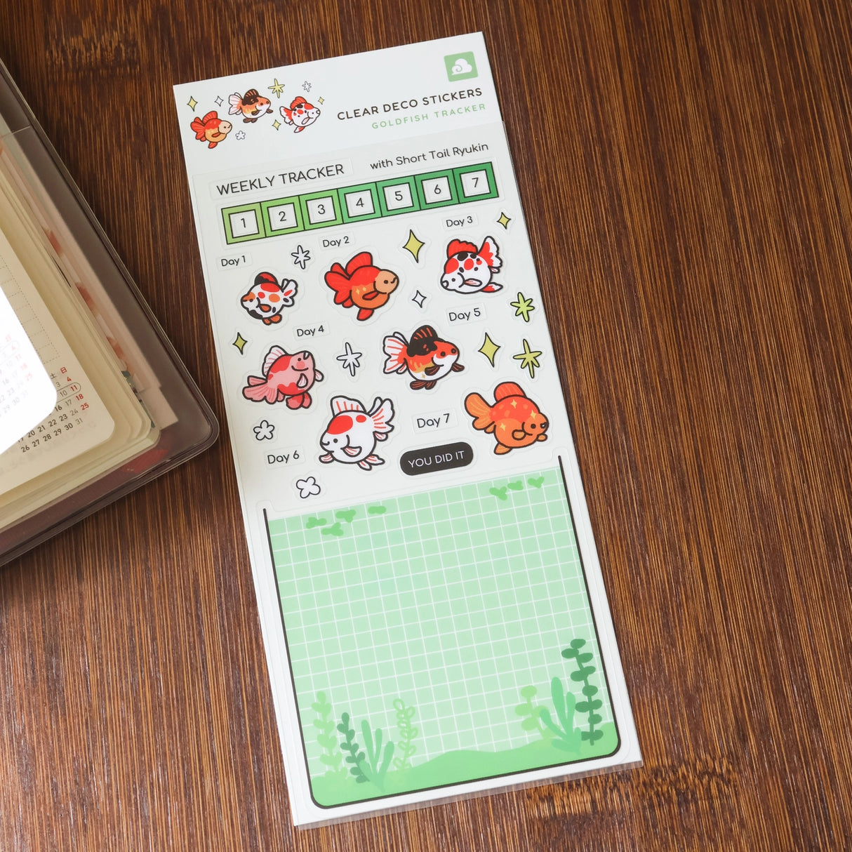 Cute decorative stickers for your journal and stationery collection!

Clear
Sticker Sheet: 6 x 3 inches
Sticker Sheet Package: 7 x 3 inches