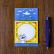 Full color sticky notes featuring a cute kitty meowing in front of a plate surrounded by sardines!

3x3 inches
25 sheets
Printed with 3M