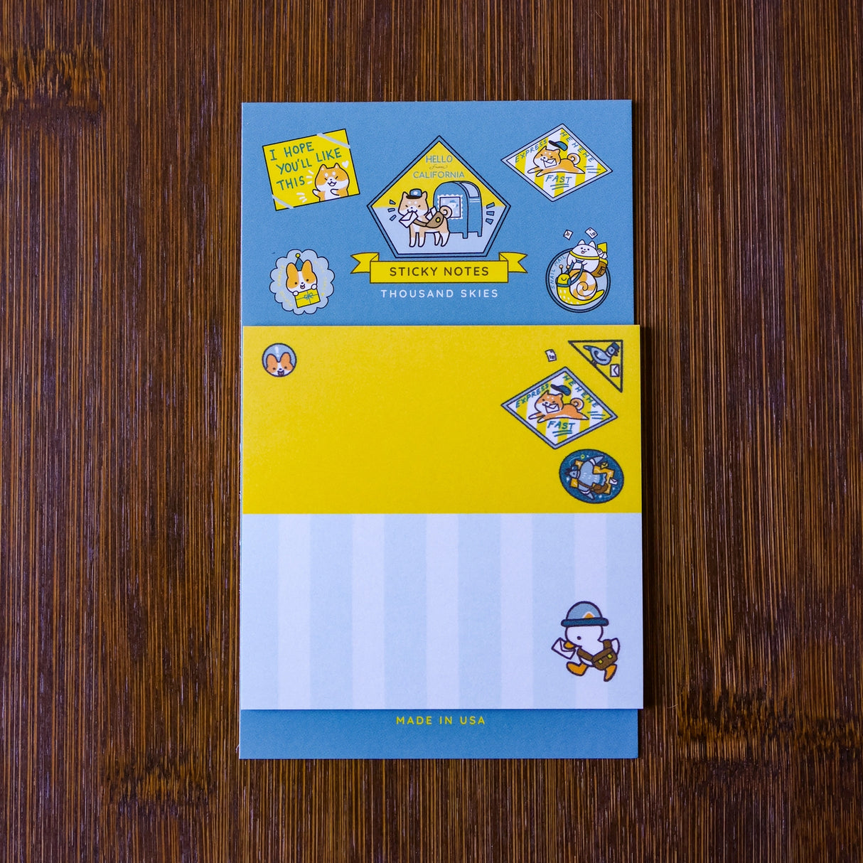 Full color sticky notes featuring adorable little creatures rushing to deliver your mail!

3x3 inches
25 sheets
Printed with 3M