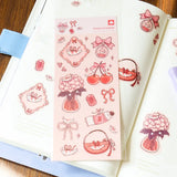 Cute decorative stickers for your journal and stationery collection!

Sticker Sheet: 6 x 3 inches
Sticker Sheet Package: 7 x 3 inches