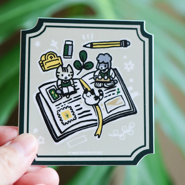 Thousand Skies Vinyl Sticker - Open Book