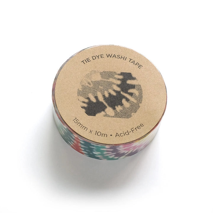 Unleash your inner flower child as you jazz up your notebooks, journals, and scrapbooks with swirls of vibrant color. Each roll of our Tie Dye Washi Tape is like a mini tie-dye masterpiece, ready to turn even the most mundane task into a groovy adventure!

Each roll is 15mm X 10m
Acid-free
Original Smarty Pants design
Individually shrink wrapped
Kraft label on top displays pattern of tape
White label on bottom with product information