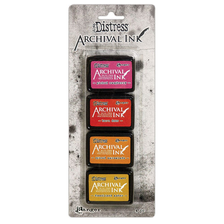 Tim Holtz Distress® Mini Archival Ink pads are waterproof, acid-free dye inks featuring the classic Distress color palette in the same fade resistant formula used in Ranger Archival Ink.
