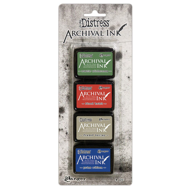 Tim Holtz Distress® Mini Archival Ink pads are waterproof, acid-free dye inks featuring the classic Distress color palette in the same fade resistant formula used in Ranger Archival Ink.