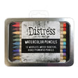 Tim Holtz Distress® Watercolor Pencils are woodless watercolor pencils formulated to achieve vibrant coloring effects on porous surfaces. The solid water-reactive pigments are ideal for watercoloring, shading, sketching and more!