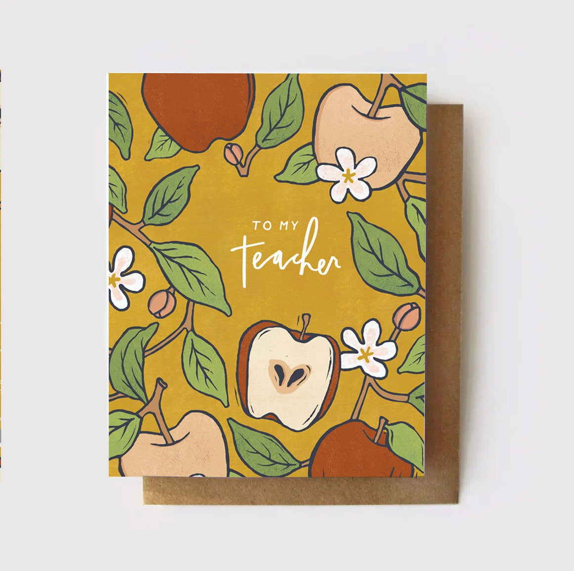 Para mi maestra - Tarjeta de maestra de Apple Orchard