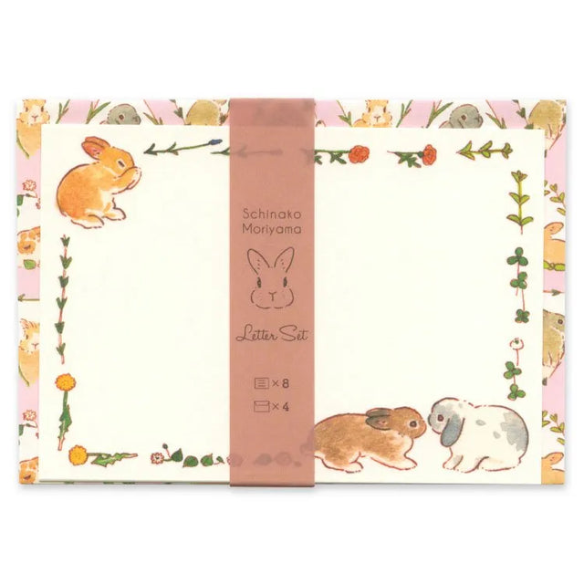Schinako Moriyama Floral Rabbits Letter Set

This letter set has an attractive texture of rough paper and a small size that can be easily given.
Two new designs have been added: a flower frame and a cute all-over pattern of rabbits, and a cute and eye-catching bright red strawberry. This listing is for the flower frame design.
