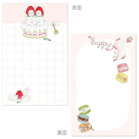 A new collection of double-sided memo pads has arrived! Both sides will have different illustrations and can be used according to your personal desire.

Size: 80×126 mm / 20 sheets of the same design bound
Material: Paper