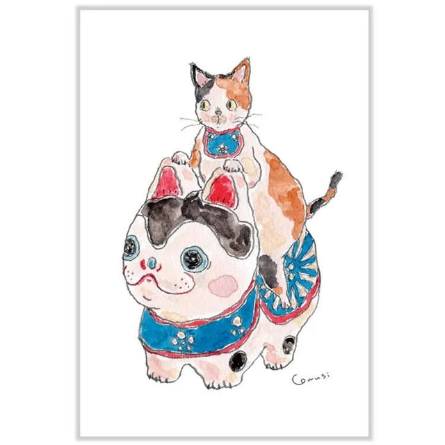 his adorable postcard was illustrated by artist Tokoro Komugi who is known for their soft style of illustration featuring animals.

4in x 5.8in
