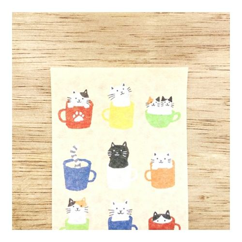 Juego de tazas con letras de gato de hoy
