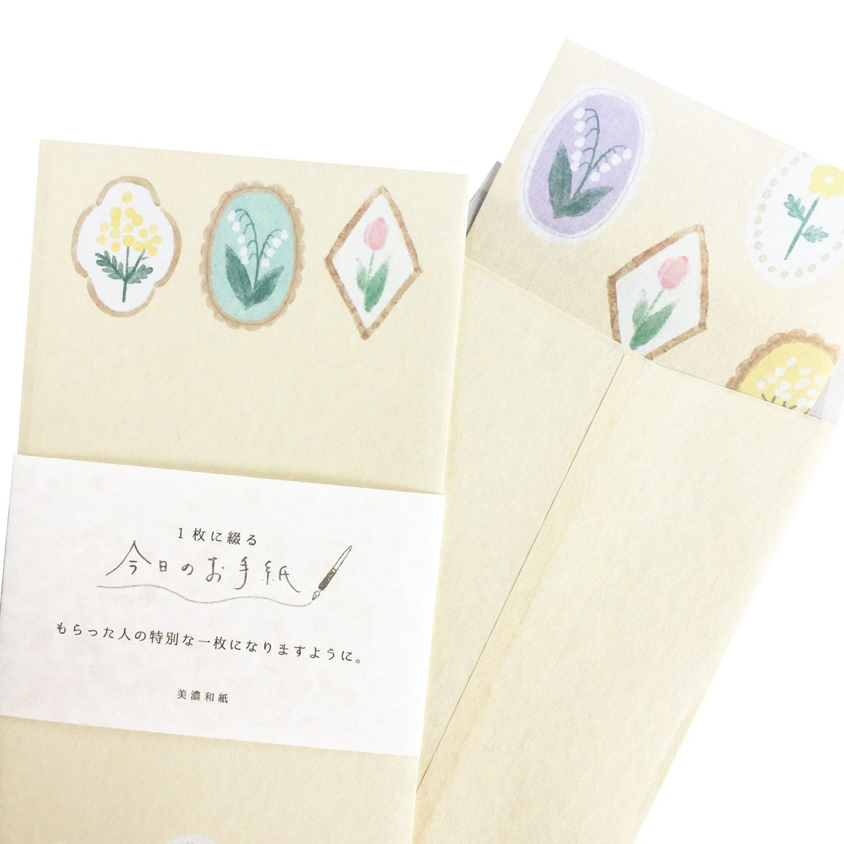 Today's Letter Flower Brooch Letter Set