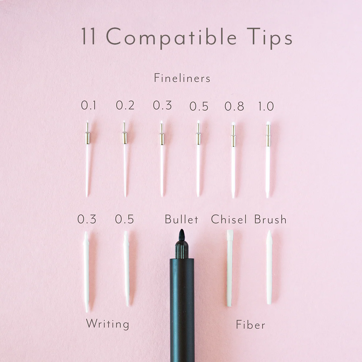 A Mini Pen for Your Big Ideas

The Lumos Mini is a beautiful and infinitely refillable fineliner, writing, and brush pen, including 9 professional artist's tips and 2 writing tips, all in a compact, pocket-friendly package.