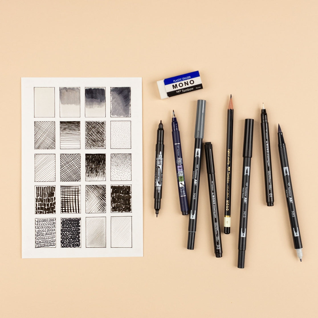 Conjunto de ilustraciones de Tombow