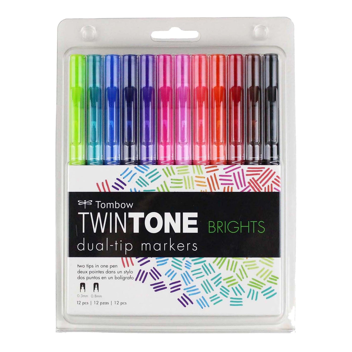 Double-sided marker creates thick or thin lines with two tip choices – broad bullet tip for bold lines or extra-fine tip for detailed, precise lines. Perfect for color-coding and decorating planners, journals, and notebooks. Create fun doodling and lettering styles with a choice of 36 colors. Water-based ink doesn’t bleed through most papers. Durable fiber point tips are long-lasting and maintain shape after use.

Bullet tip 0.8mm; extra-fine tip 0.3mm.&nbsp;