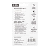 Soft plastic eraser removes marks cleanly with little pressure and no paper damage. Great for school or art. The eraser’s protective paper sleeve features rounded corners to prevent damage to the eraser during use. 3-Pack