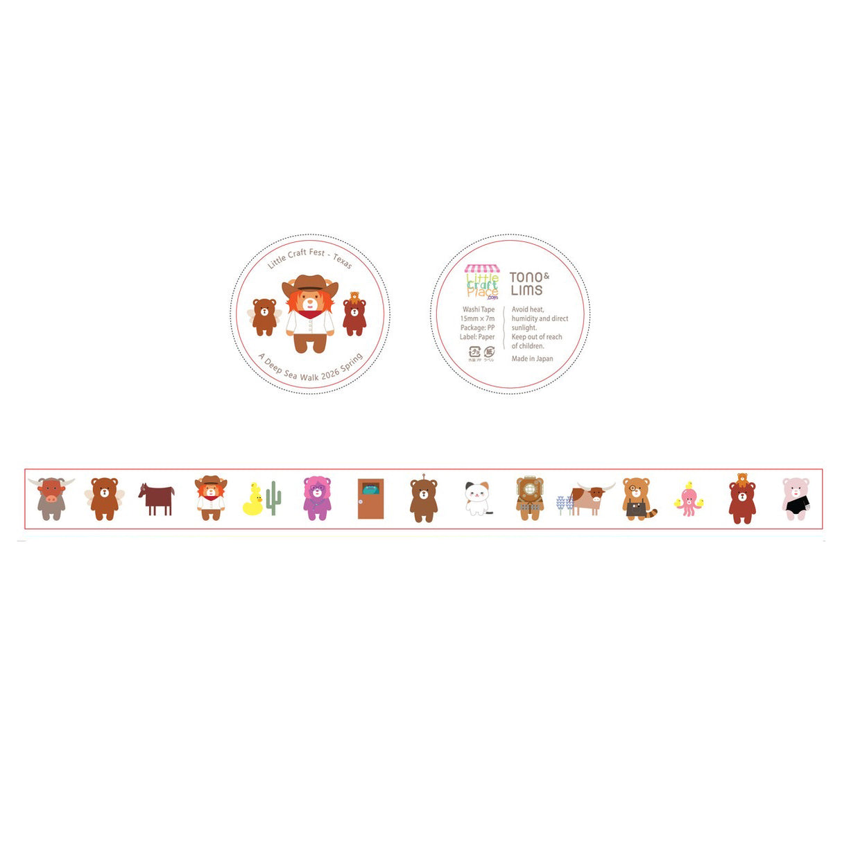 Little Craft Fest X TONO & LIMS Exclusive Washi Tape - Tono & Lims Friends