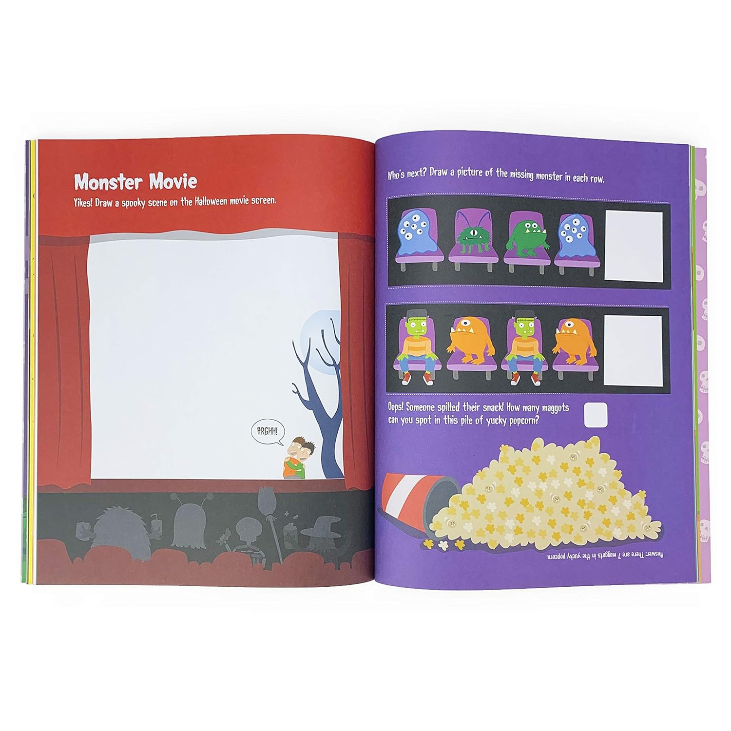 Meet the spookiest bunch of ghosts, goblins, and ghouls in this lighthearted super scary activity book featuring 2000 stickers! Get busy squiggling, puzzling, sticking, and sketching in a haunted world filled with mummies, vampires, ghosts, and zombies. Fun, festive scenes and 36 spooktacular activities including puzzles, mazes, drawing &amp; doodling, search &amp; find, and more will keep little ones entertained for hours. The perfect gift for Halloween!