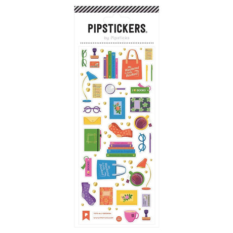 PipStickers are the PERFECT gift for the sticker lover in your life - even if it's you! These unique PVC designs with gold foil accents come on a clear backing and cannot be found anywhere else.

Includes one 3" x 7" sheet of Tote-ally Bookish PipStickers and includes the Pipsticks manifesto.