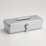 Toyo Steel Toolbox T-320 - Silver

Stamped from a single piece of steel, this streamlined toolbox features a flat lid and a top extendable handle for portability and strength. With its seamless, watertight build and no sharp edges, it’s durable, safe, and endlessly versatile—perfect for tools, art supplies, cosmetics, and more.

Material: Steel
Dimensions: 12.5" × 4.9" × 3.3"
Made in: Japan

Prior to purchase, please read the following information: &nbsp;Toyo Tool Box Cosmetic Variations – Little Craft Plac